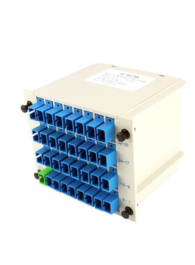 永杭光电PLC光分路器SC/UPC分光器1分32插片式分光盒1比32