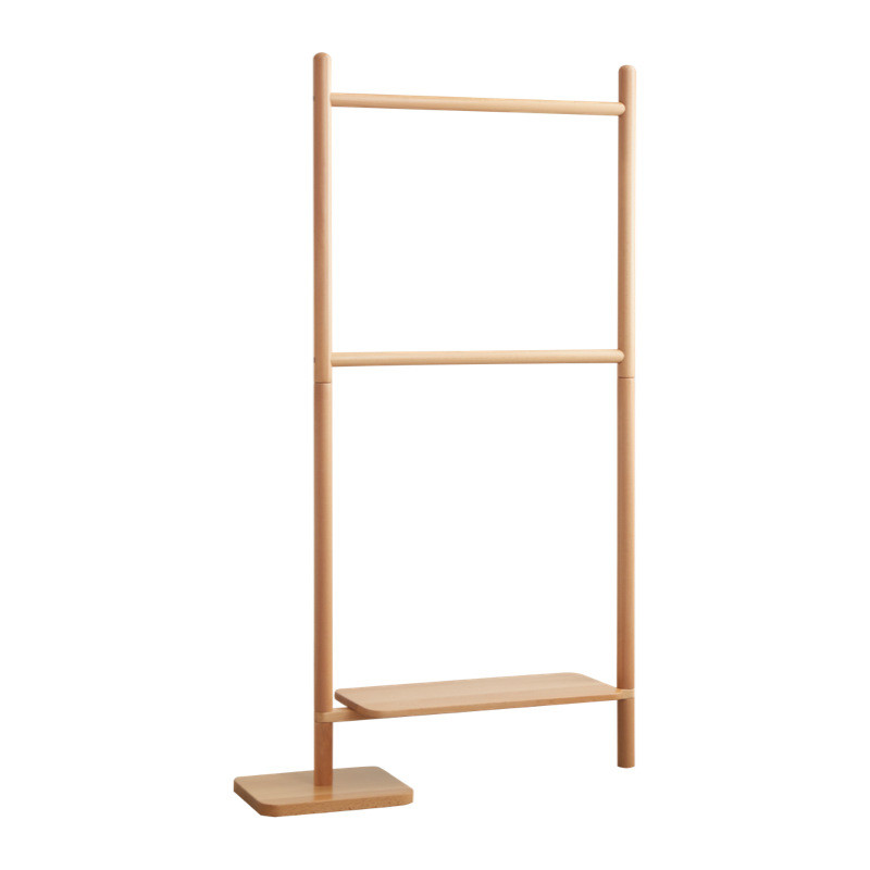 简易日式实木衣帽架儿童晾衣架卧室落地式宝宝挂衣架立式收纳衣架