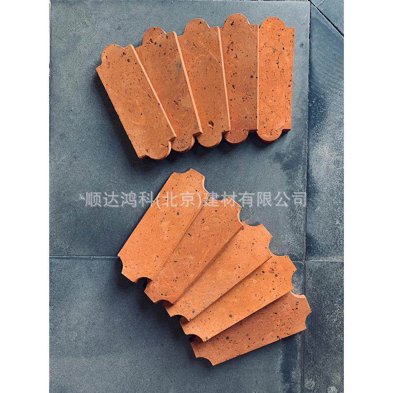 仿古别墅红砖块款小红砖片艺术红色墙砖创意红砖条砖红芯切片