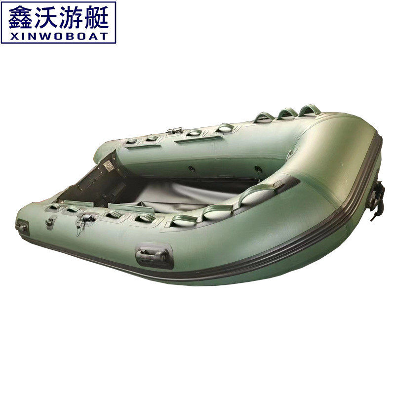 厂家生产加厚折叠便携多人铝合金钓鱼船海上休闲救生艇打捞皮划艇