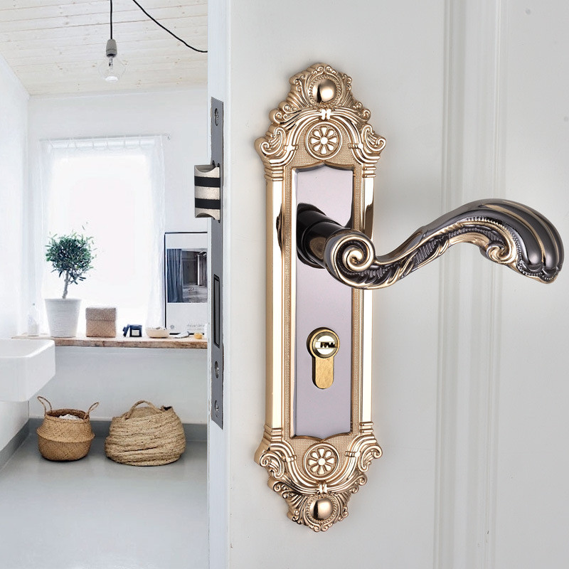 高档锌合金50锁体欧式门锁室内执手锁卧室机械门锁批发厂家直销