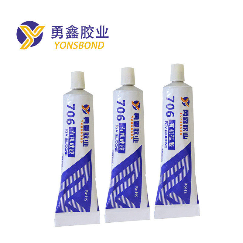 706硅橡胶半透明膏状半单流淌组份小分子rtv粘胶胶水硅酮胶