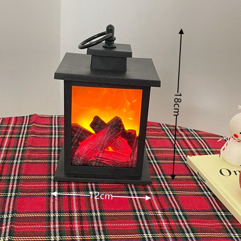 圣诞复古真氛围灯壁炉灯民宿冬季电子火焰房间桌面摆件圣诞装饰