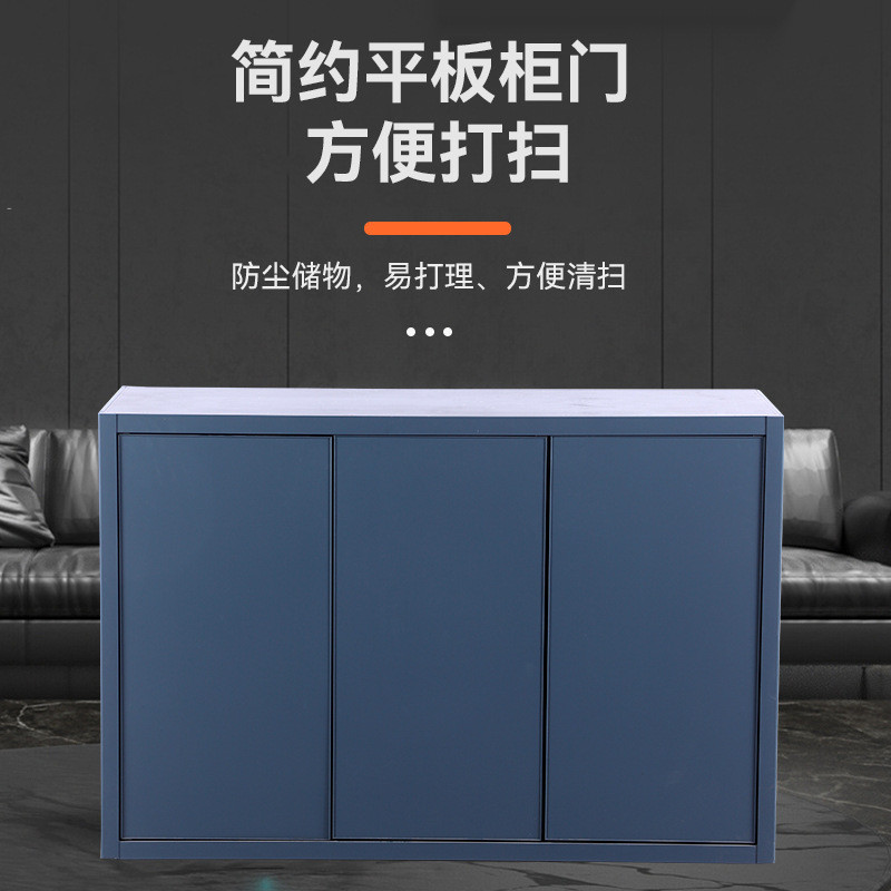 热销松宝铝合金鱼缸底柜底座滤造景承重地柜封闭底草缸带门海缸柜图片