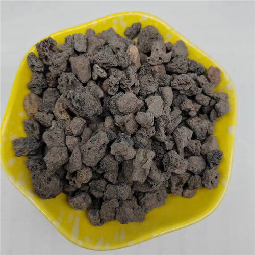 热销火山石鱼缸水黑色用火山岩颗粒过滤红色多肉铺面火山岩