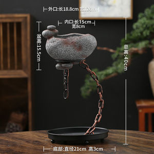 北欧多肉植物盆家居客厅创意花盆花架装饰摆设铁艺铁链悬挂式花盆