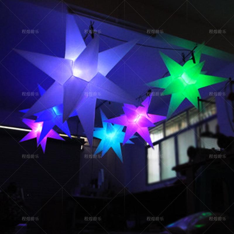 海洋水母气模装饰星星led灯光海马海星贝壳酒吧充气悬挂气氛道具