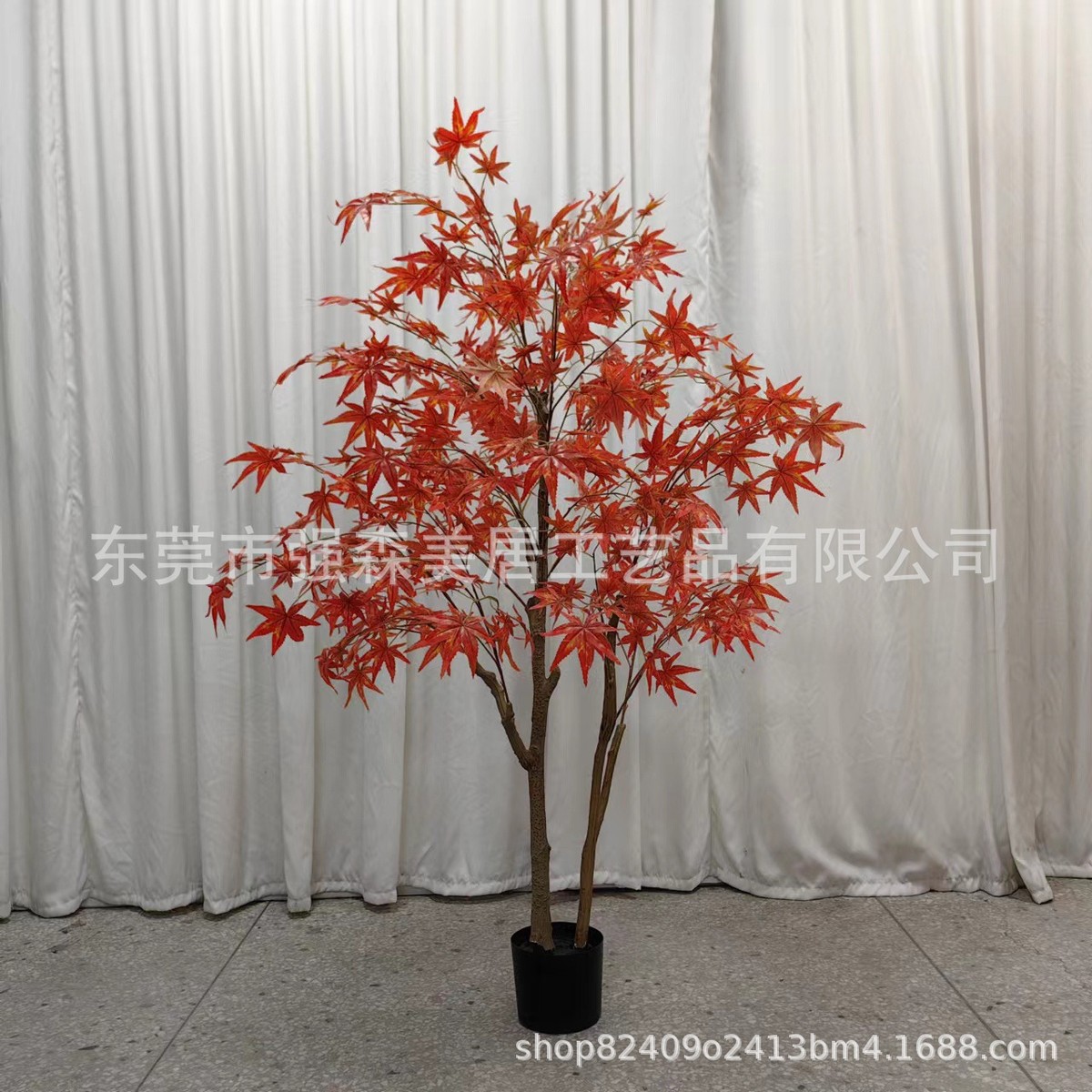 仿真枫树盆栽大型植物庭院树室内红枫软装造景植物装饰摆放树批发
