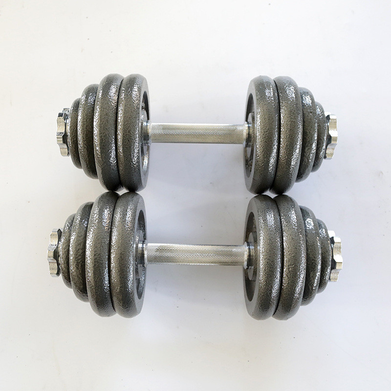 生产厂家男丝杆哑铃实心哑铃变杠铃套装家用烤漆女士健身运动器材