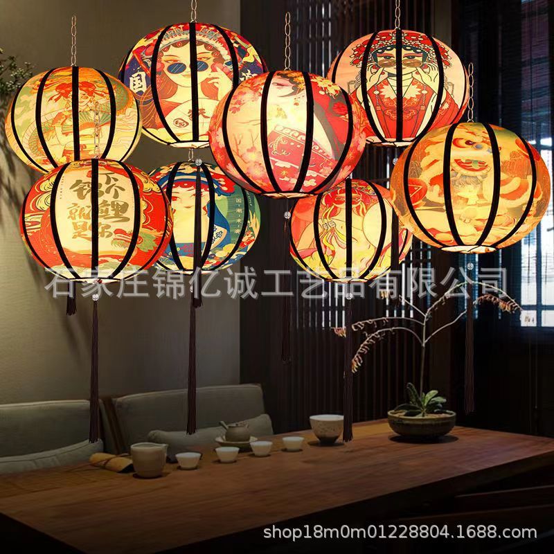 新款中式灯笼餐厅景区亮化国潮中国风酒店装饰定制广告防水装饰灯图片