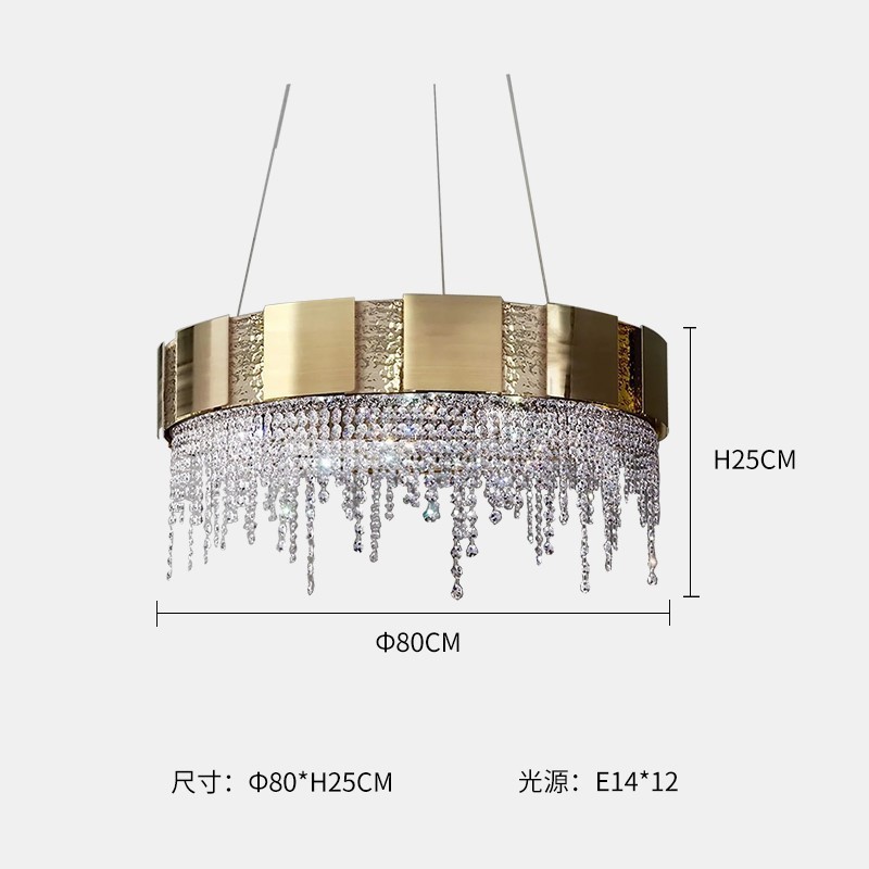 后现代水晶吊灯时尚灯具餐厅卧室灯简约现代美式轻奢客厅装饰大气