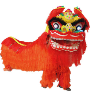 舞狮道具全套成人北狮双人狮舞龙狮儿童单人笑脸狮钢丝架狮子批发