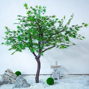 仿真青枫树绿枫树大型室内装饰假树红枫造景北欧ins绿植客厅落地