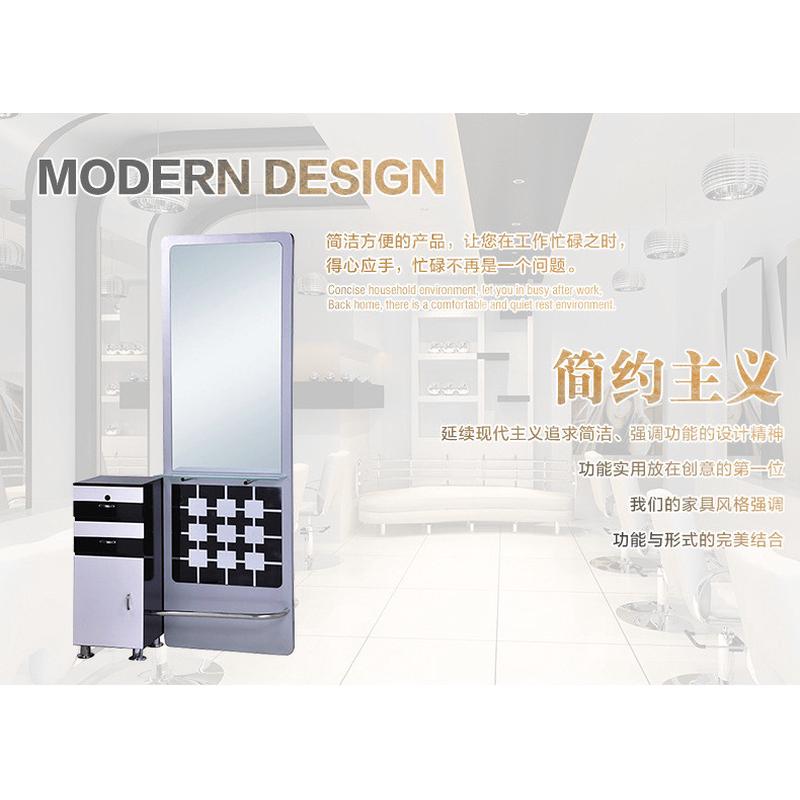现代简约镜台带柜子组合式理发店发廊美容院专用商业镜台化妆台