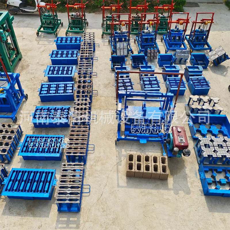 各种砖机模具标砖空心砖马路砖路沿石工字砖水泥免烧制砖机设备