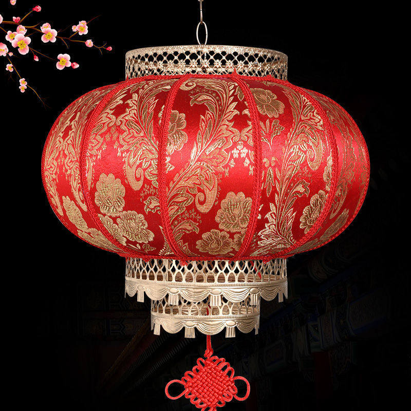 大红灯笼灯婚礼仿古阳台吊灯中国风led灯笼户外防水结婚大门口