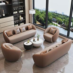 会客室贵宾区办公沙发售楼处展厅洽谈沙发会所接待轻奢沙发茶几