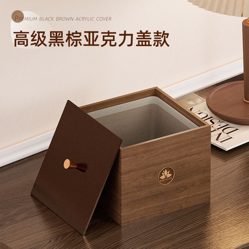 桌面垃圾桶小创意迷你家用床头卧室办公室客厅茶几带盖垃圾方形篓