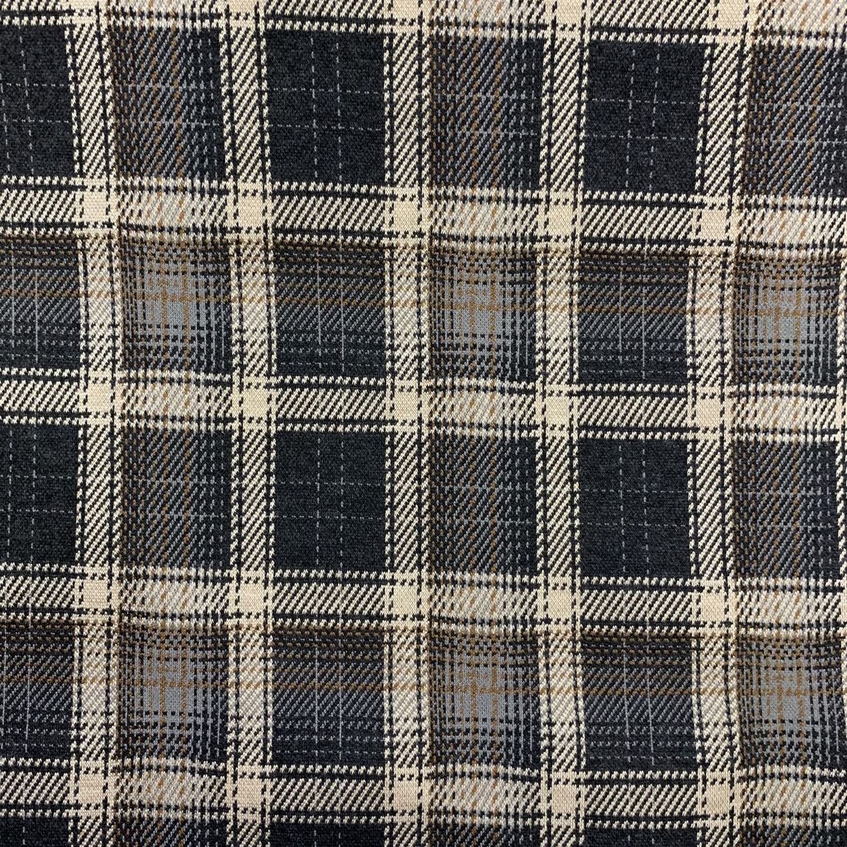 新款tr棉色织格子混纺高档毛呢提花面料色织服装现货粗纺原料