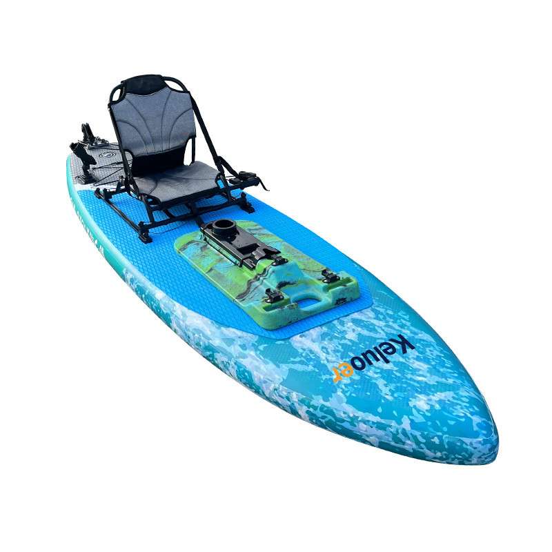 脚蹬冲浪板充气船桨板脚踏滑水板sup带充气座椅脚蹬浮台钓鱼船