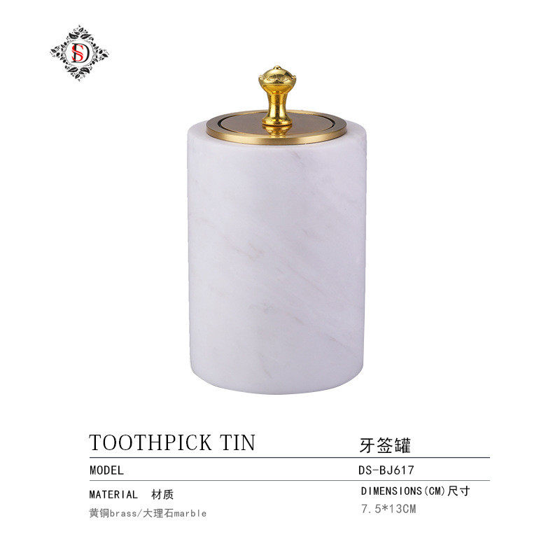 定制大理石牙签筒牙签盒创意弹出自动按压式牙签盒高档轻奢家用,收纳整理,牙签盒,淘宝优惠券,粉丝福利购,淘宝优惠卷