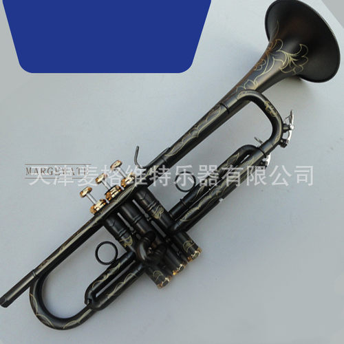 初学西洋吹奏小号乐器降B三音小号乐器铜管磨砂小号