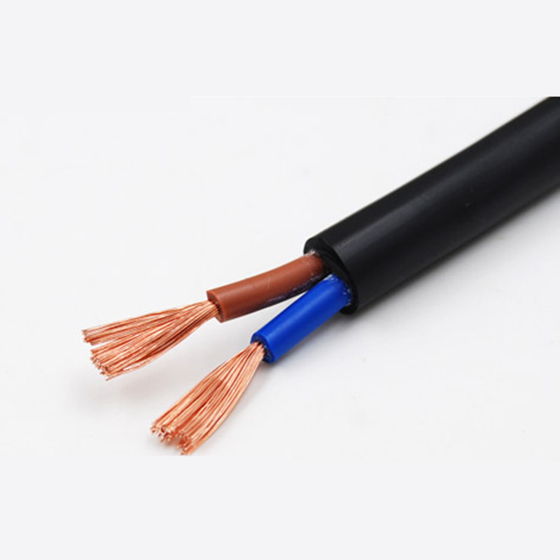 热销全铜rvv2芯x2.5平方纯铜芯圆形信号线电线软黑色护套线电缆