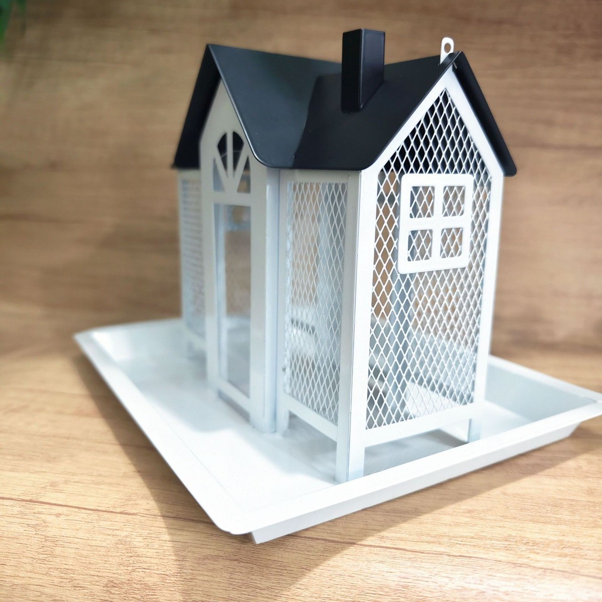 创意金属秋千房子阳台户外庭院蜂鸟松鼠喂鸟器户外悬挂装饰