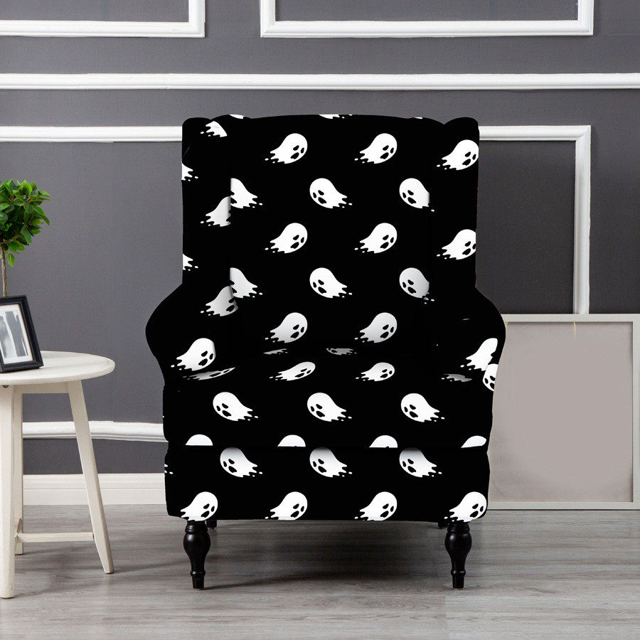 热销1pc万圣款氨纶柔软贴合老虎凳椅子套保护套家具可水洗带弹性