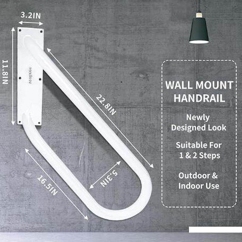 北欧简约壁挂扶手重型扶手花園安全手柄適用於車庫、門廊、u型