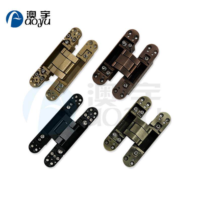 锌合金家具合页暗藏调节隐藏式合页十字隐形门折叠门合页三维铰链