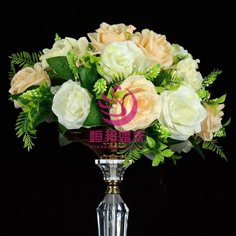 布置婚庆道具路引水晶花架婚礼主桌装饰花器酒店婚礼场地新款道具