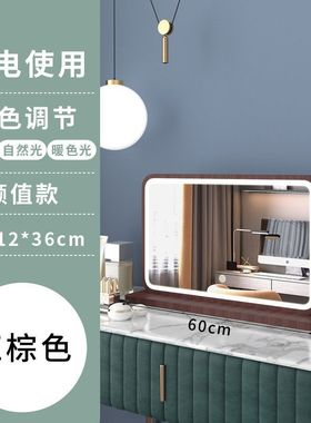 梳妆台化妆镜台式大镜子网红镜子宿舍智能insled桌面补光美妆镜