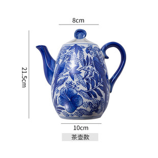 景德镇新中式手绘青花瓷壁挂花盆植物花瓶陶瓷复古风墙饰壁饰插花