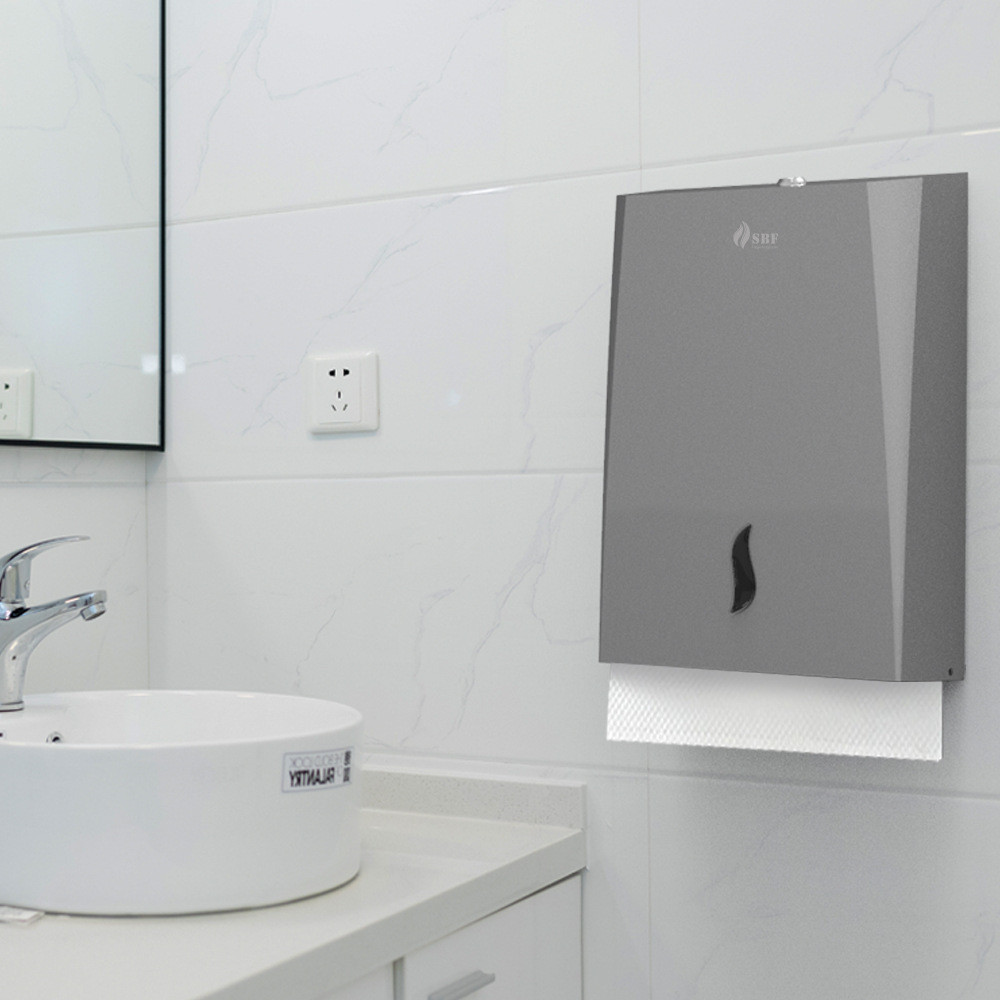 医院厕所304不锈钢擦手挂壁式卫生间纸巾盒定制擦手纸架