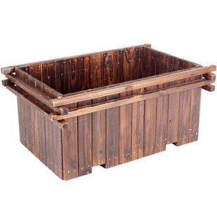 youka防腐木栏杆式工程花箱植物会展大容器庭院种植社区公共花槽