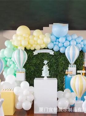 热销仿真玻璃钢热气球商业街婚庆婚礼广场雕塑游乐园开业装饰落地