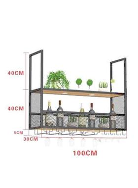 吊架吧台铁艺倒挂酒杯架简约悬挂式酒柜吊架简约现代家用收纳架子