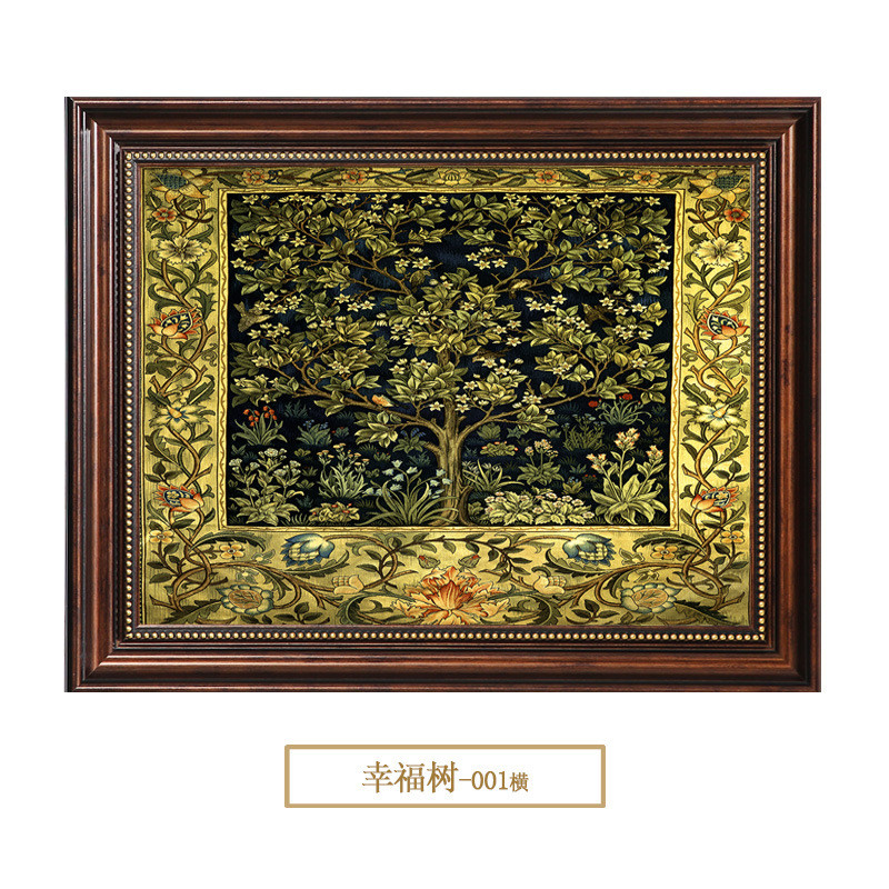 美式欧式招发财树电表箱弱电盒遮挡装饰画客厅玄关大尺寸装饰挂画