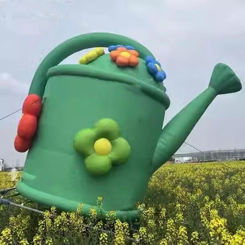 新年充气财神爷气模龙卡通美陈装饰发光花朵大型商场悬吊挂道具球