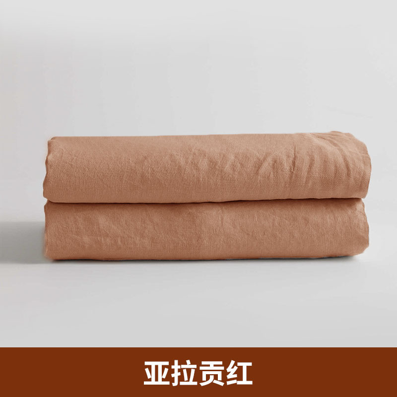 ins风棉麻床单用品夏天单件简约纯色家用夏季床单单品现货批发