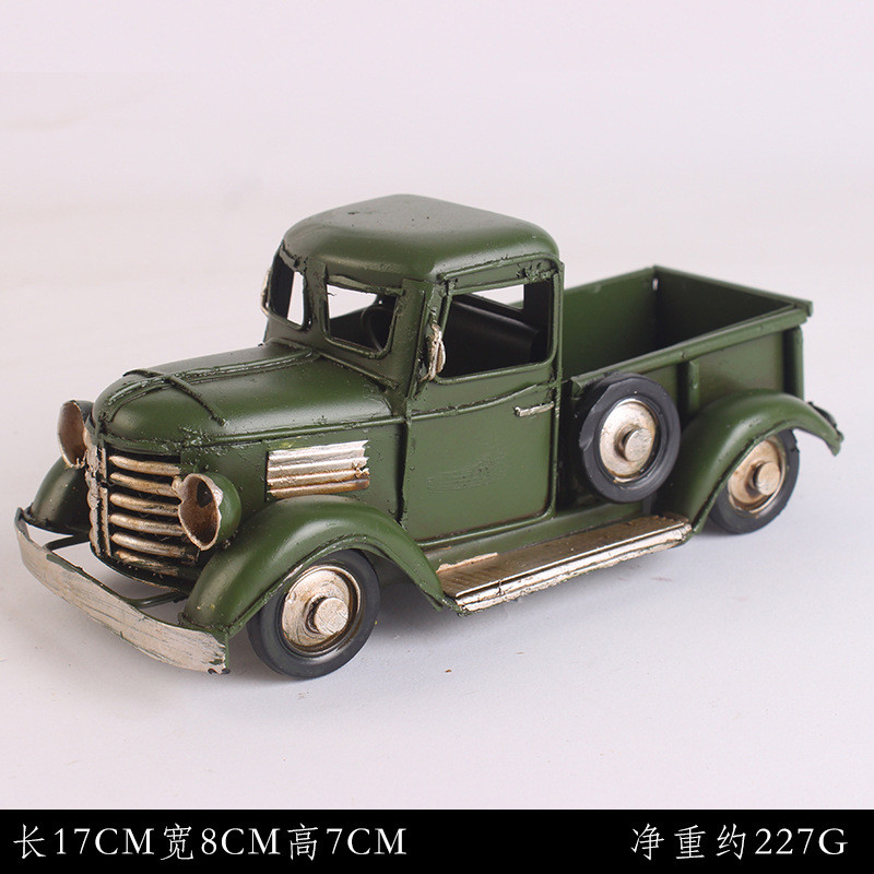 圣诞创意礼品复古皮卡咖啡厅家居礼品摄影道具车模型酒吧装饰摆件