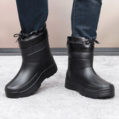 中筒超轻泡沫雨鞋 加绒加厚高帮雪地靴防水防油食品靴冷库防滑棉靴