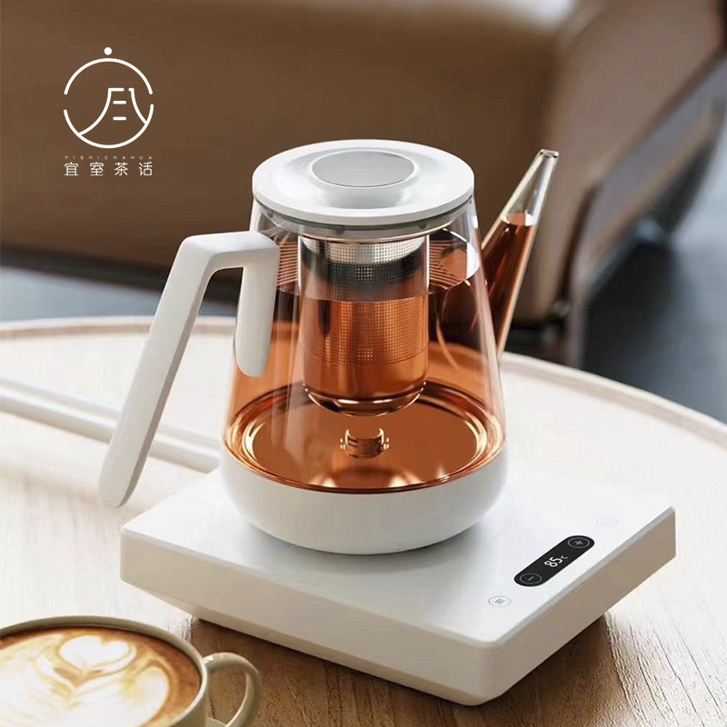 小坐 全自动电热玻璃煮茶壶烧水壶家用泡茶壶底部自动上水泡茶壶