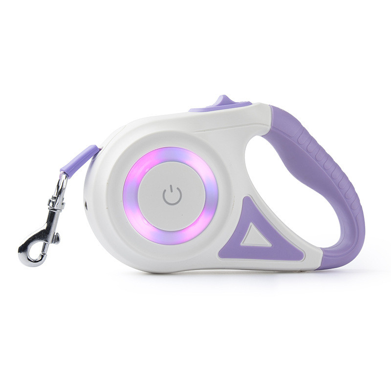宠物牵引绳自动伸缩遛狗牵引器户外狗狗用品led照明牵引狗绳