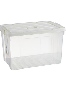 o1高白色整理加厚直角户外特大号塑料收纳箱卧室透桌面小号搬家