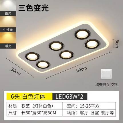 明装筒灯无主灯过道照明衣帽间天花灯led家用客厅走廊灯长条卧室