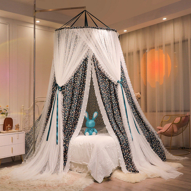 si6k蚊帐挂钩天花板2023年新款家用圆顶吊顶公遮光床帘一体式床幔