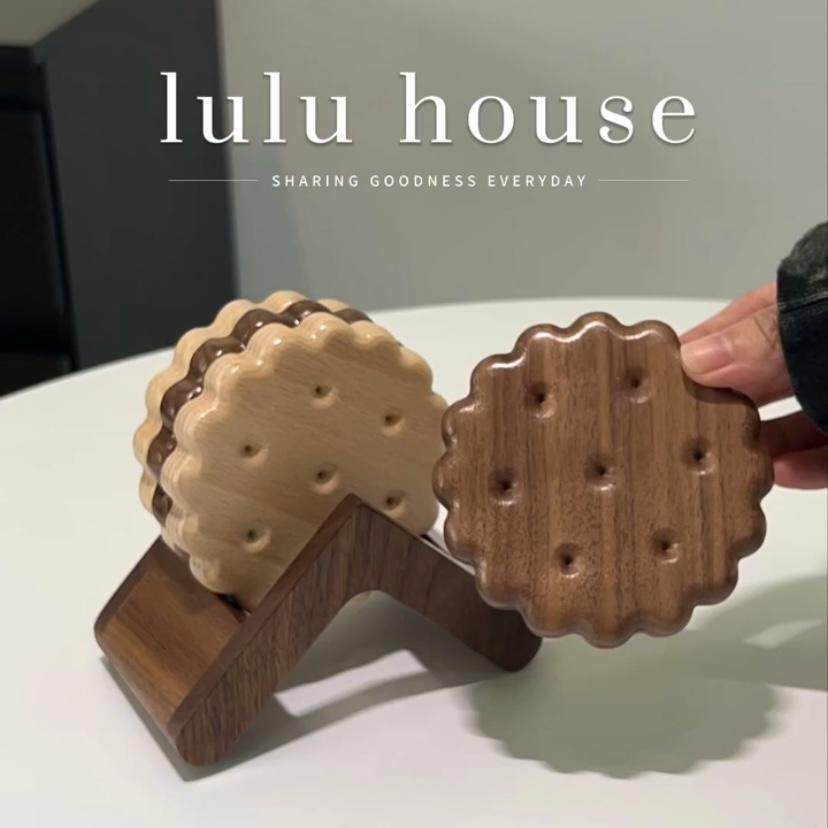 【官方旗舰】【家居好物】创意饼干隔热垫餐桌垫防烫耐高温实木杯