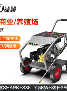 绿霸LUBa商用清洗机 洗车房大功率洗车泵高压洗车水枪虎鲨S3675KW